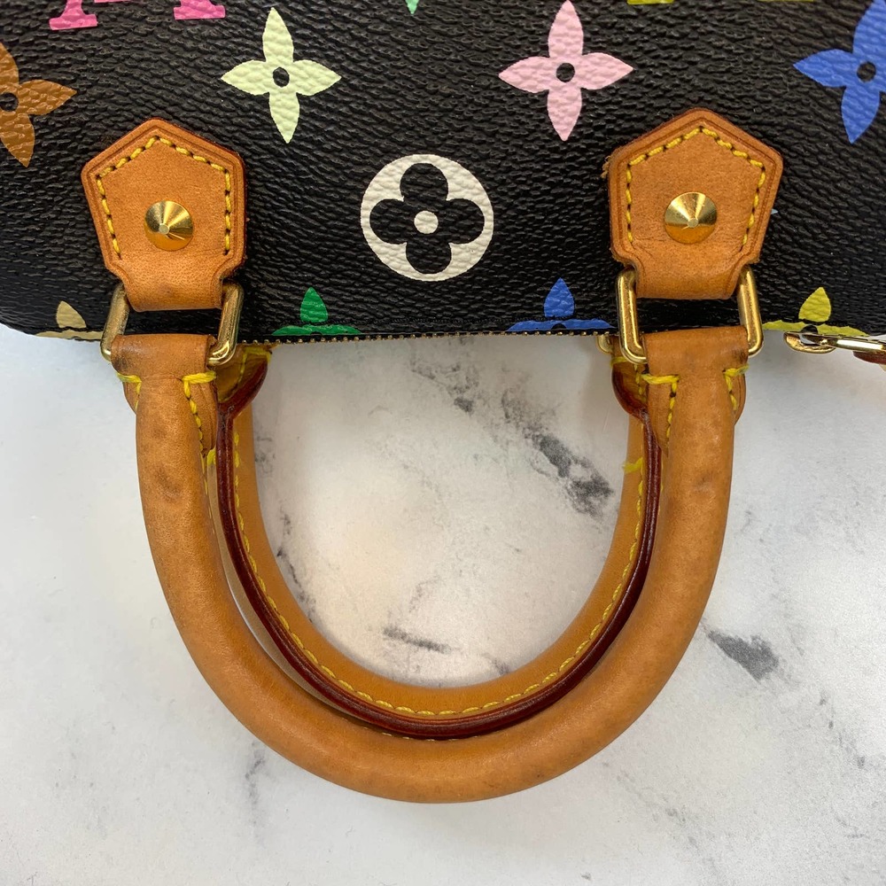 ❌❌ Louis Vuitton Multicolor speedy Mini HL bag Murakami Vintage black Monogram - Picture 7 of 13